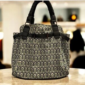 R+J  Black and White Patterned Women's Bag